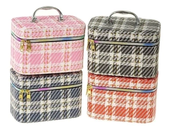 Kuferek M z lusterkiem na zamek 21x14x13cm MIX - ADAR