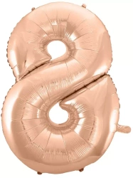 Balon foliowy B&C 8 różowo-złoty 92cm - Godan