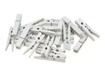 Klamerki białe 2,5cm 20szt - Brewis