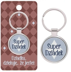 Brelok prezentowy Super Dziadek - Be-Happy Gifts