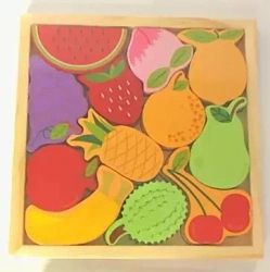 Puzzle drewniane owoce/warzywa