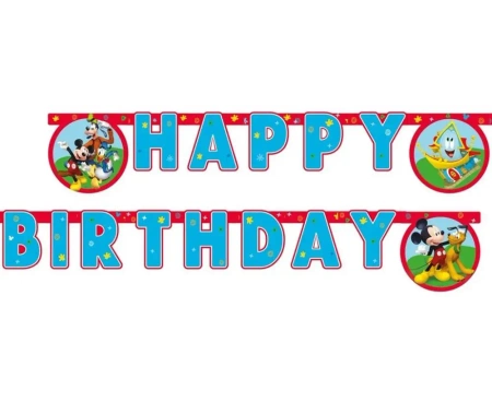Banner Mickey Rock The House - Happy Birthday - Godan