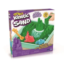 Kinetic Sand - Piasek z foremkami zielony - Spin Master