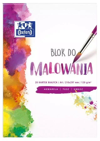 Blok Do Malowania Oxford A3 20k 120g Biały, cena za 1 szt