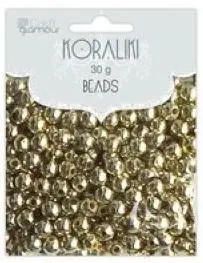 Koraliki złote 5mm 40g - Dalprint dpCraft