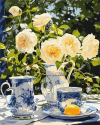 Malowanie po numerach - Eleganckie przyjęcie 40x50 - Ideyka