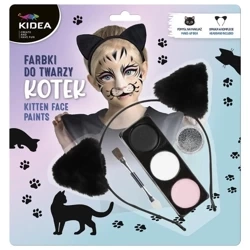 Farbki do twarzy zestaw z opaską Kotek KIDEA - DERFORM
