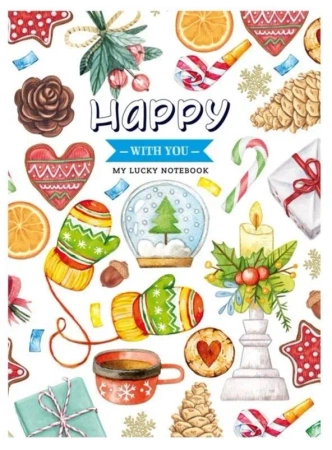Notatnik ozdobny 145x197/64K kratka TW Happy - Fresh