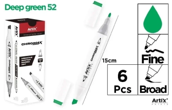Marker Chromax z 2 końcówk. deep green 52 (6szt) - Artix
