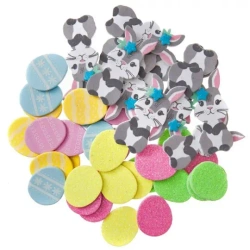 Naklejki z pianki króliczki i pisanki 44 szt. - dp Craft