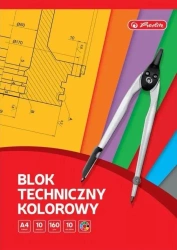 Blok techniczny A4/10K kolorowy (20szt) HERLITZ