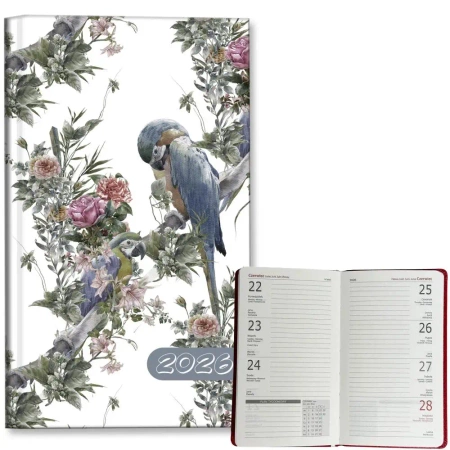 Kalendarz 2026 A6 tygodniowy Papugi Boho - EV-Corp