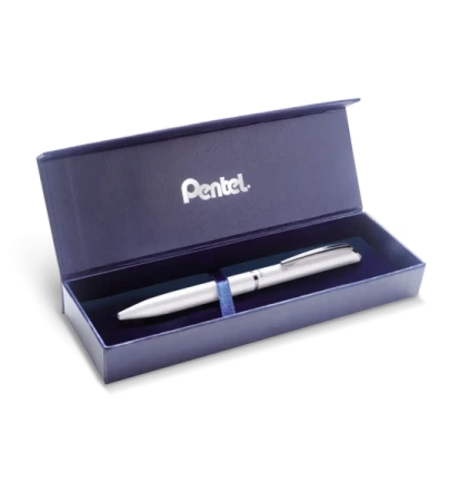 Eleganckie pióro kulkowe EnerGel 0,7 mm BL2007 w etui białe - PENTEL