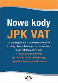 Nowe kody JPK VAT - -