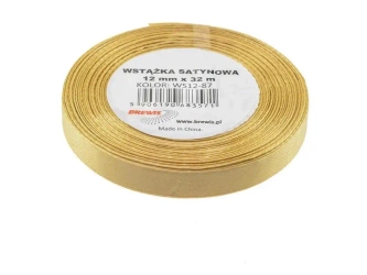 Wstążka satynowa złota 12mmx32m - Brewis