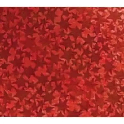 Karton holograficzny czerwony gwiazdy 25x35cm ark - Galeria Hobby