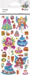Naklejki wypukłe wróżki i stroje mix 31szt - Titanum