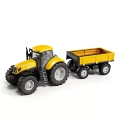 Traktor z przyczepą żółty - Tupiko