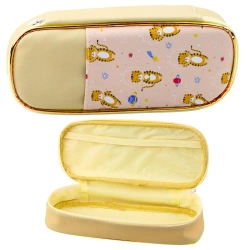 Piórnik szkolny kosmiczne Tygryski beżowy 24cm - Leantoys