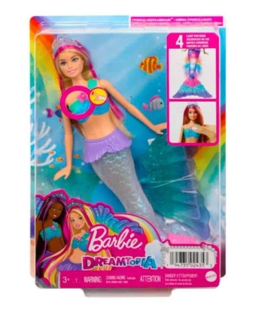 Barbie. HDJ36 Malibu. Syrenka migoczące światełka