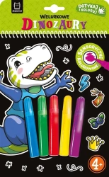 Dotykaj i koloruj Welurkowe dinozaury - Agata Kaczyńska