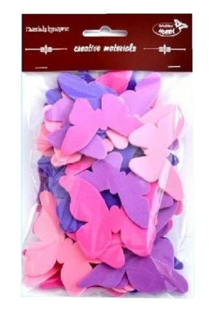 Motyle różowo-fioletowe 52szt - Galeria Hobby