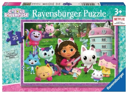 Puzzle dla dzieci 35 Koci Domek Gabi - Ravensburger