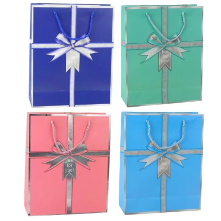 Torebka prezentowa 32x26x12cm MIX - Leantoys