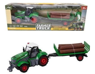 Traktor R/C z przyczepą do przewożenia drewna 1:24 - Askato