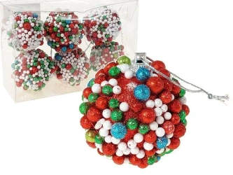 Bombki brokatowe 6szt - ADAR
