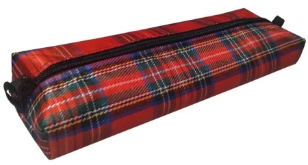 Piórnik szkolny NS02 kratka czerwona - 7R