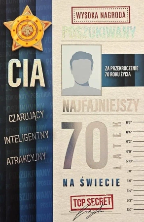 Karnet Urodziny 70 męskie poszukiwany - YEKU