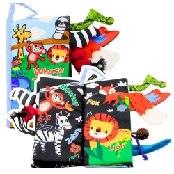 Książeczka szeleszcząca miękka zwierzęta - Leantoys