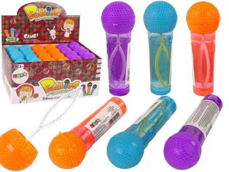 Bańki mydlane mikrofon 40ml MIX - Leantoys