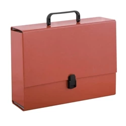 Teczka z rączką A4 10 cm Penmate czerwona pastelowa