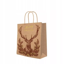 Torebka prezentowa Vintage Christmas Deer, średnia