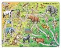 Układanka Droga od małpy do człowieka 83 elementy - Larsen