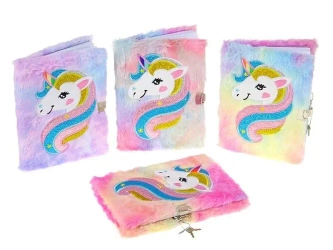 Pamiętnik A5 w okładce pluszowej na kłódkę - ADAR