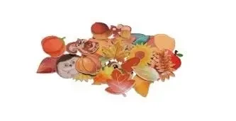 Naklejki z pianki liście 24 sztuki - Brewis