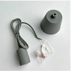 Oprawka silikonowa z kablem 90cm w oplocie szara - Dalprint dpCraft