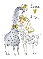 Karnet B6 Ślub Lamy - Henry