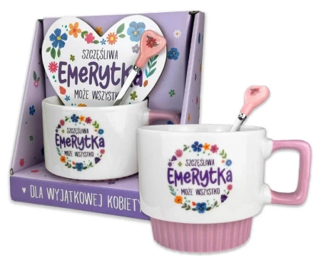 Kubek serce - Szczęśliwa emerytka - Pan Dragon