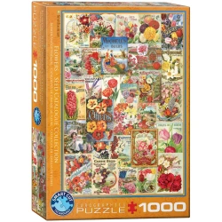 Puzzle 1000 Flower Seed Catalog Covers 6000-0806 - Eurographics