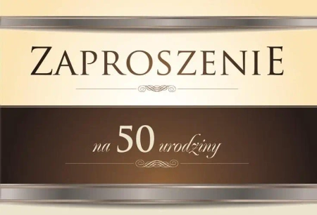 Zaproszenie Urodziny 50 ZT08 (10szt.) - Trend