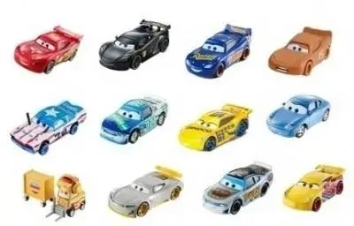 Cars. Auto świecące w ciemnośc mix (8szt) - Mattel