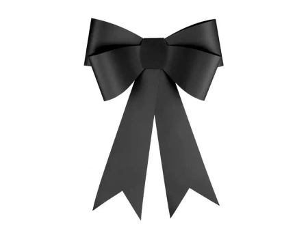 Kokarda dekoracyjna DIY czarna 55x71cm - PartyDeco