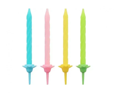 Godan - Świeczki urodzinowe - 4 kolory, 6 cm, 24/12 szt. (produkt pakowan
