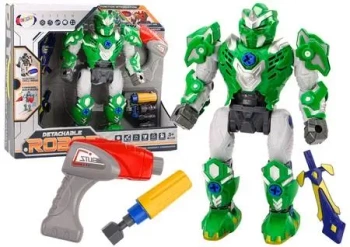 Robot do skręcania światła dźwięk zielony - Leantoys