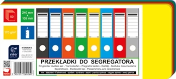 Przekładki do segregatora 240x105mm 50 mix - INTERDRUK