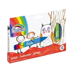 Kredki świecowe Jumbo 12 kolorów FIORELLO